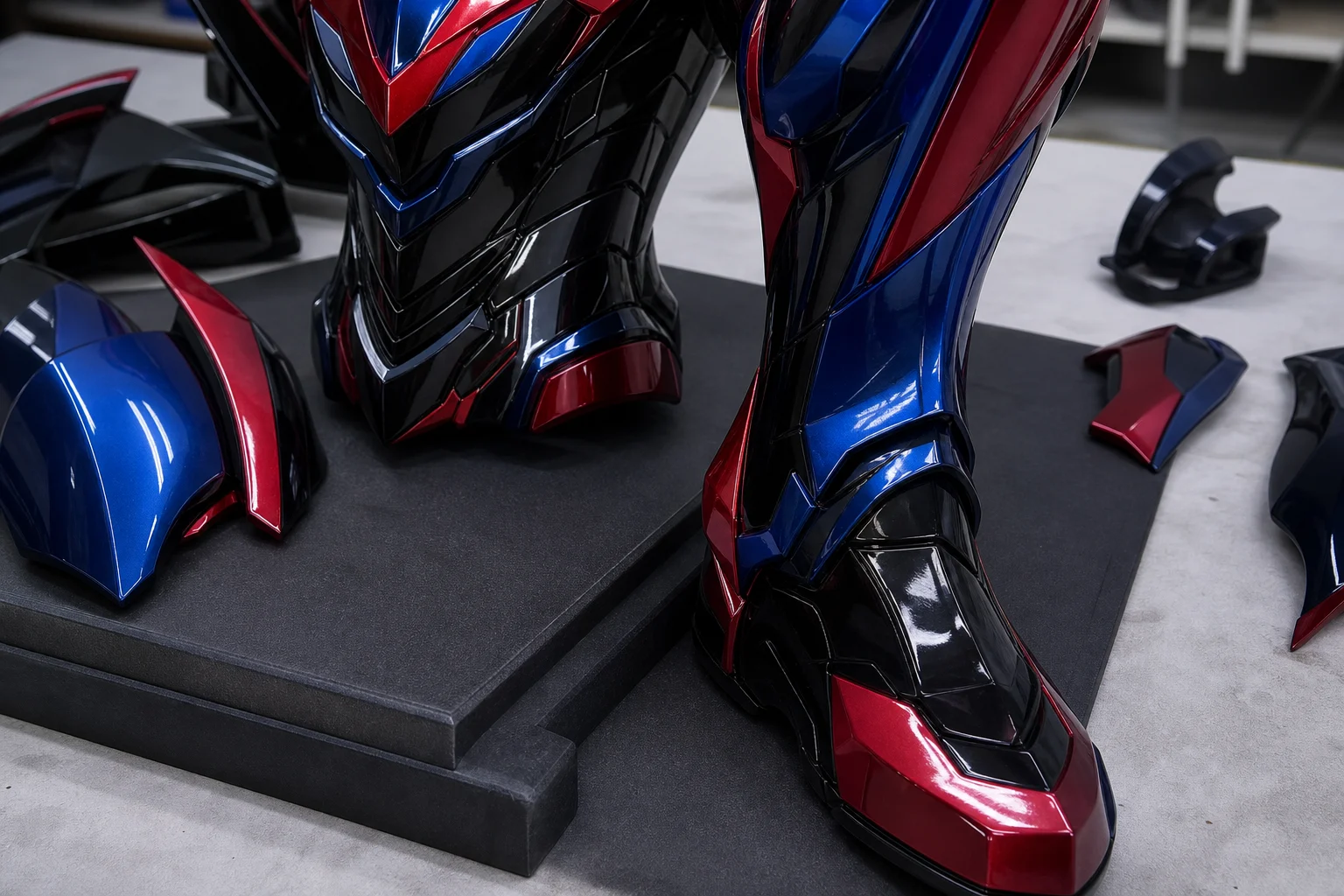 DC FRP sculpture manufacturing close-up
