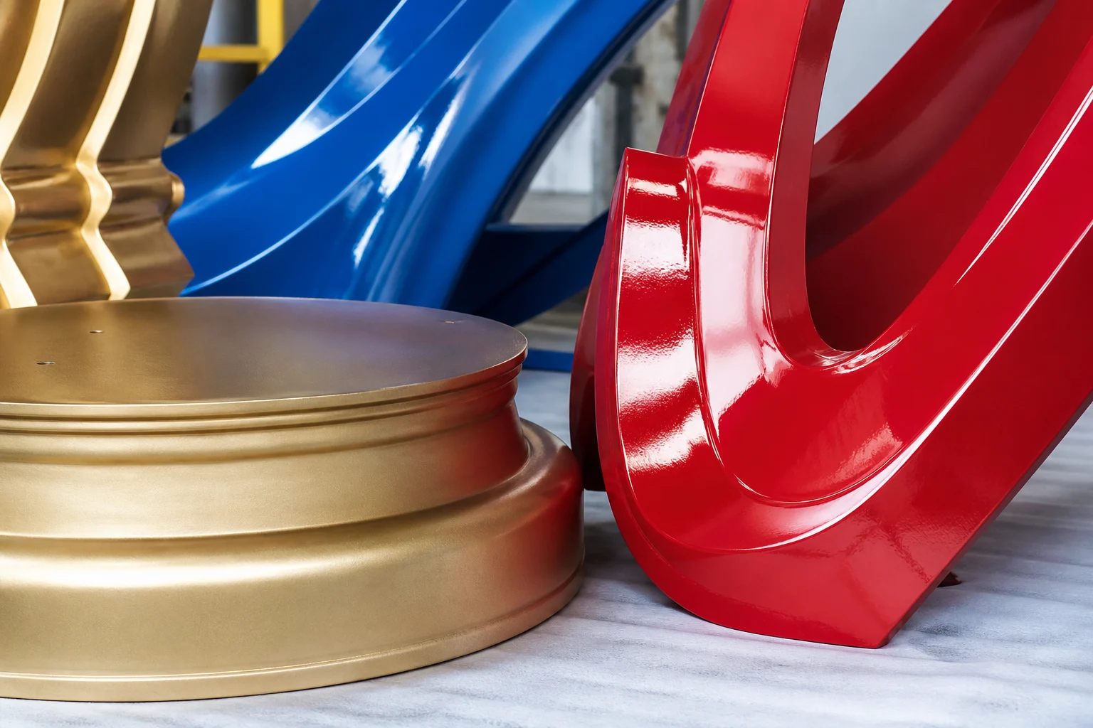 Marvel FRP sculpture manufacturing close-up