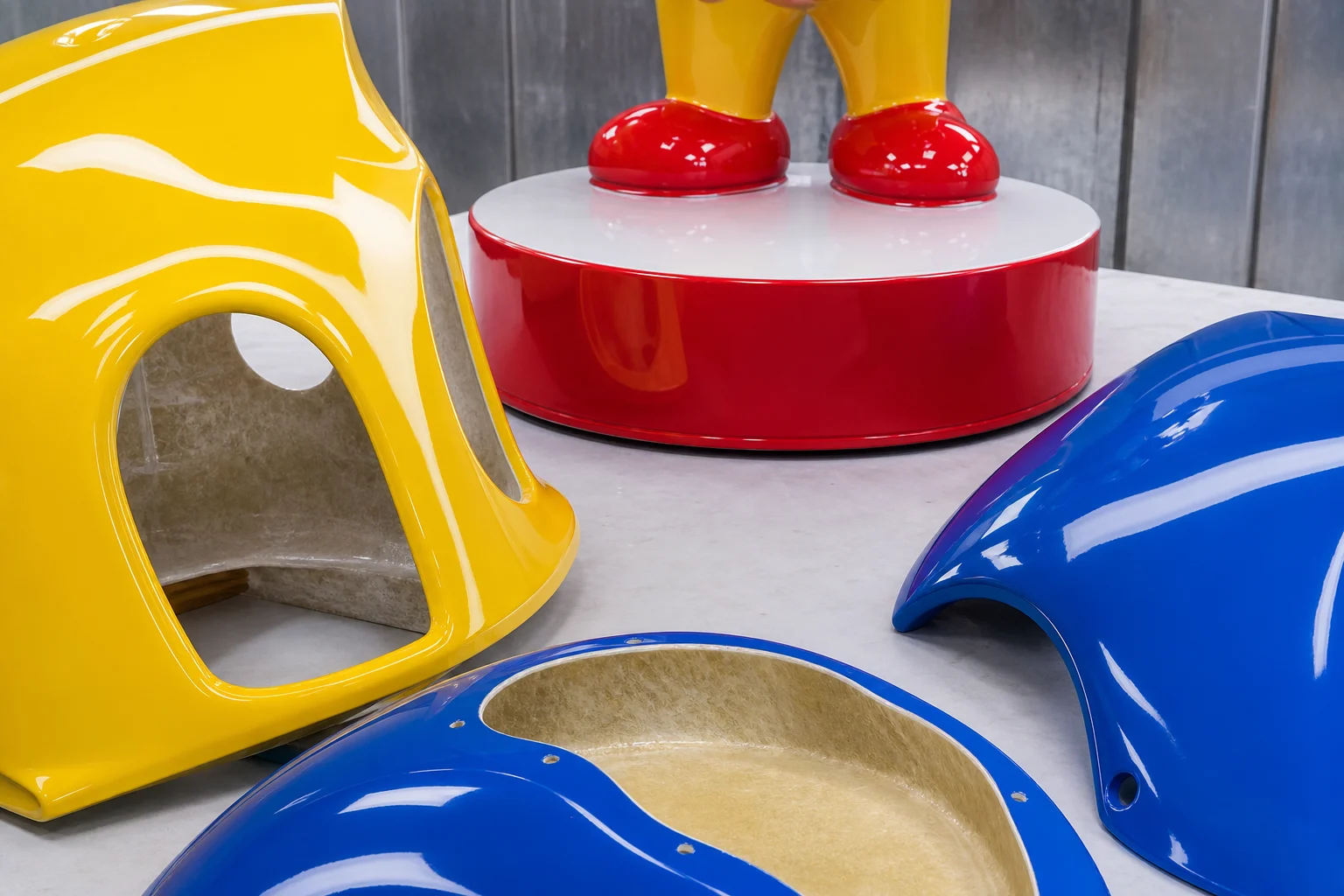 Pokemon FRP sculpture manufacturing close-up