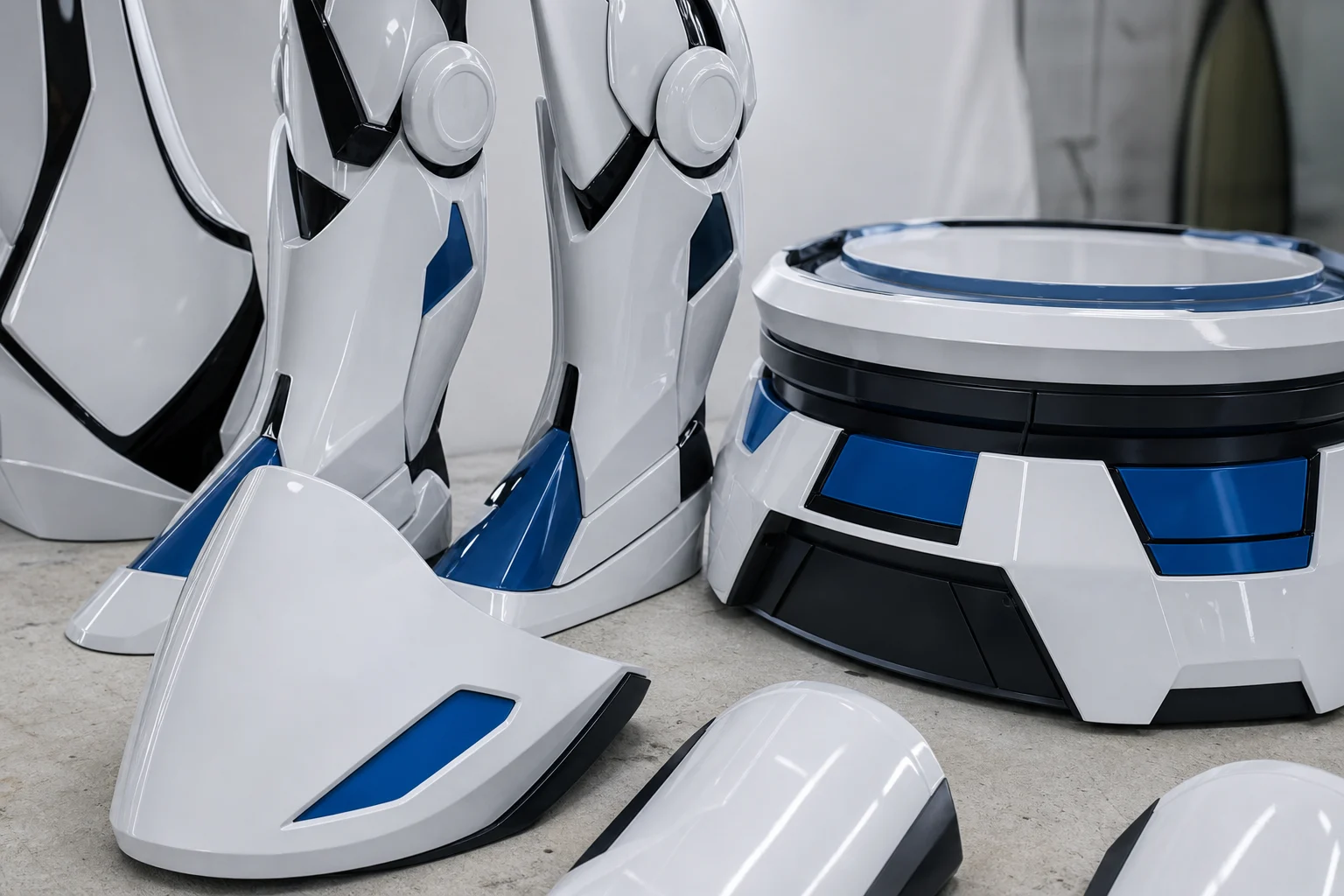 Star Wars FRP sculpture manufacturing close-up